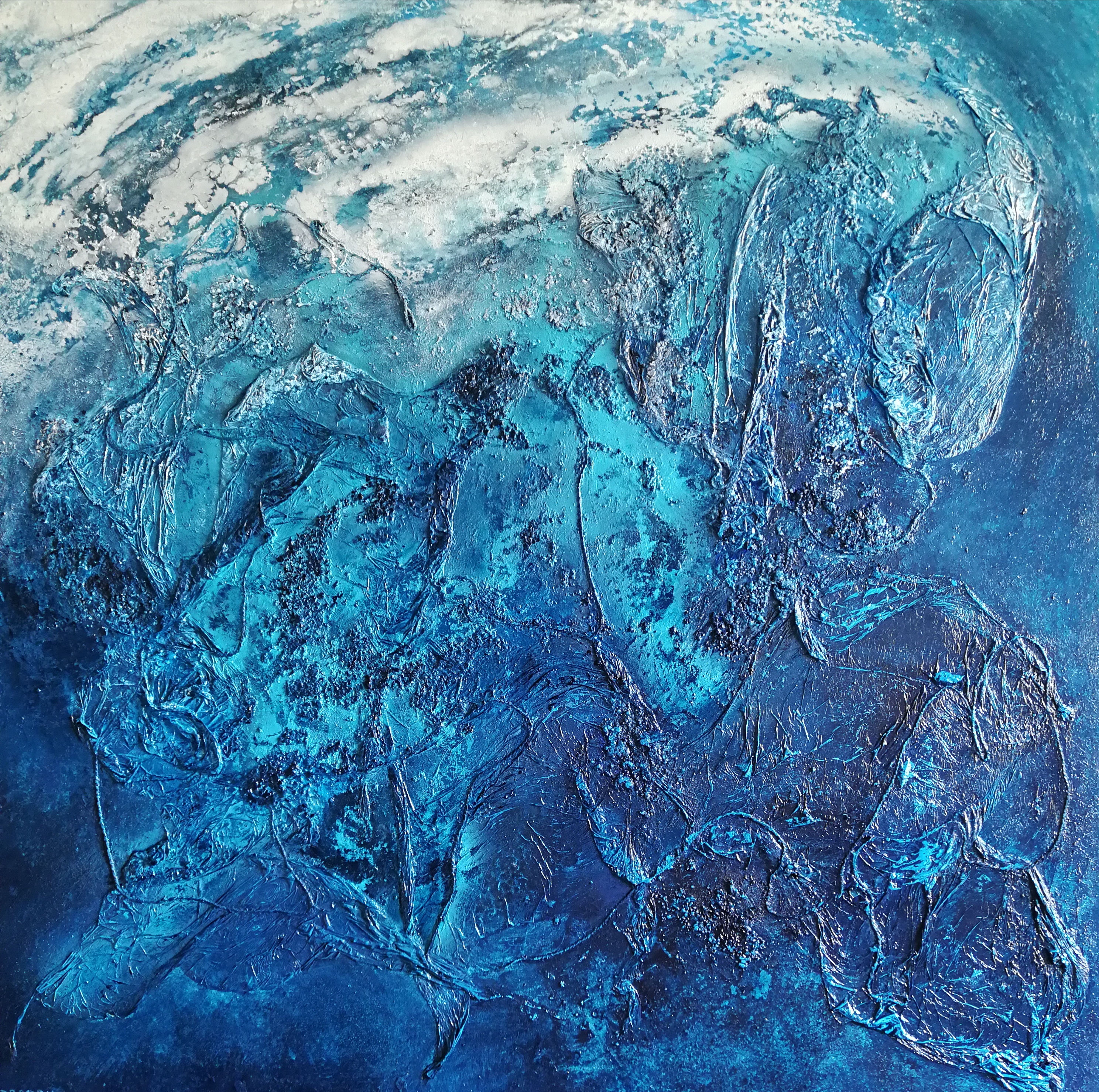 Blue (acryl op doek 100 op 100 cm)