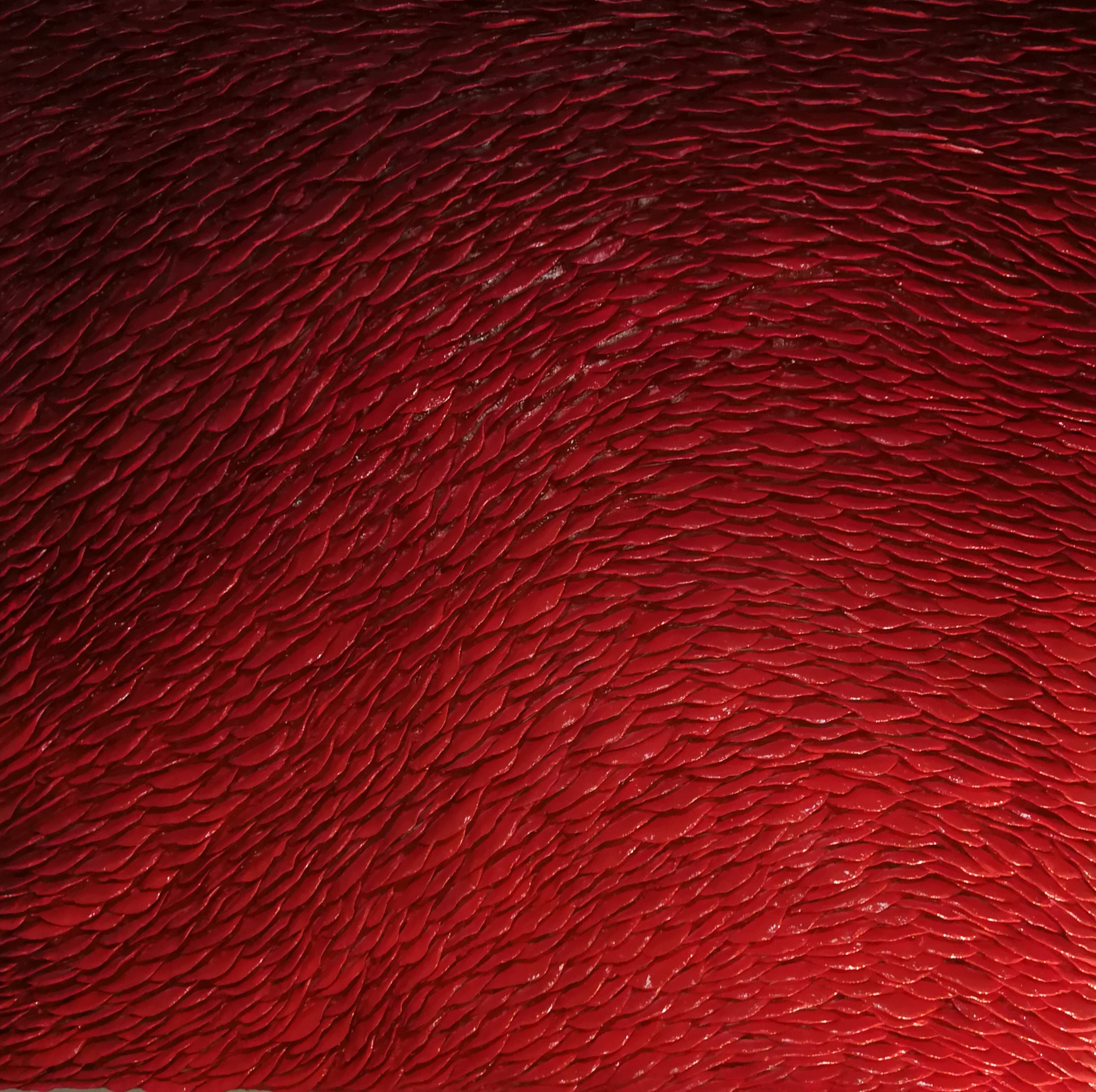 Glowing waves (acryl mixed media op doek 60 op 60 cm)