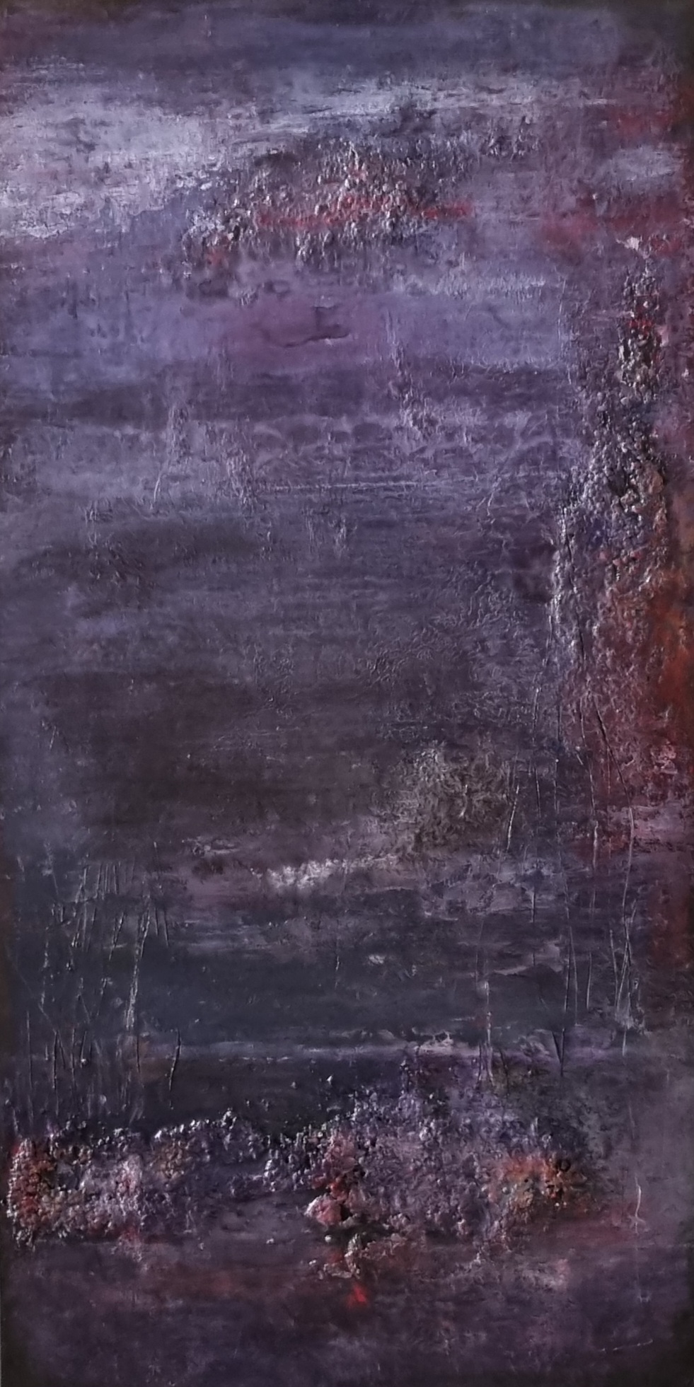 het meer(mixed media 60 op 120 cm)
